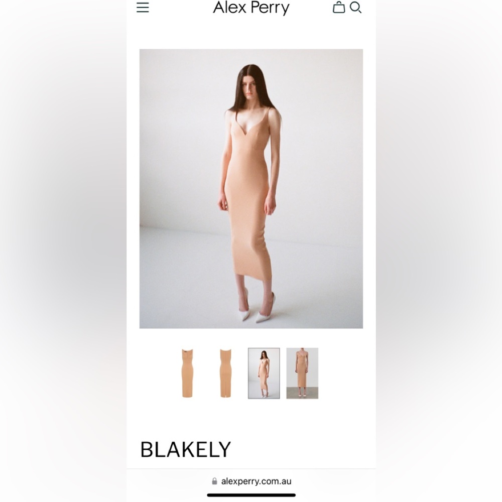 Alex Perry STRETCH CREPE CURVED BIKINI Dress